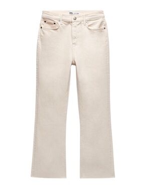 ZARA mid rise cropped flare jeans